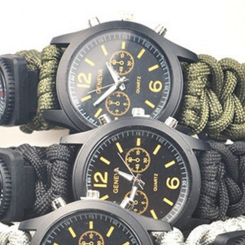 Multi Purpose Paracord Bracelet Watch