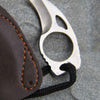 Mini Carabiner Knife with Leather Pouch
