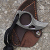 Mini Carabiner Knife with Leather Pouch